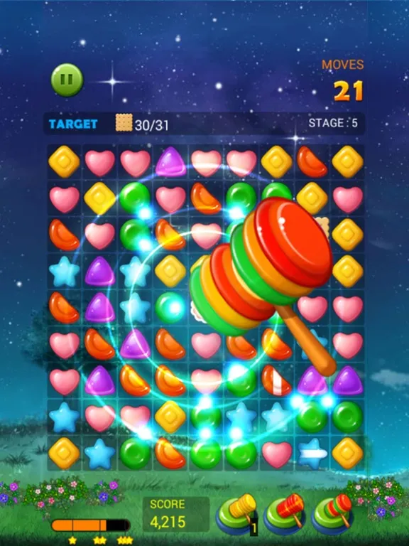 ภาพหน้าจอของ Jelly Star Night - Match 3 iPad 