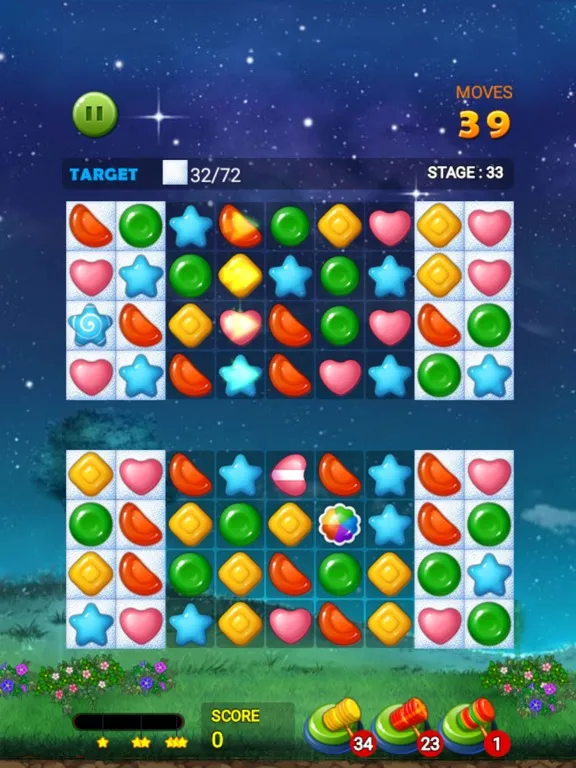 ภาพหน้าจอของ Jelly Star Night - Match 3 iPad 