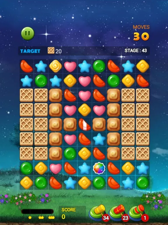 ภาพหน้าจอของ Jelly Star Night - Match 3 iPad 