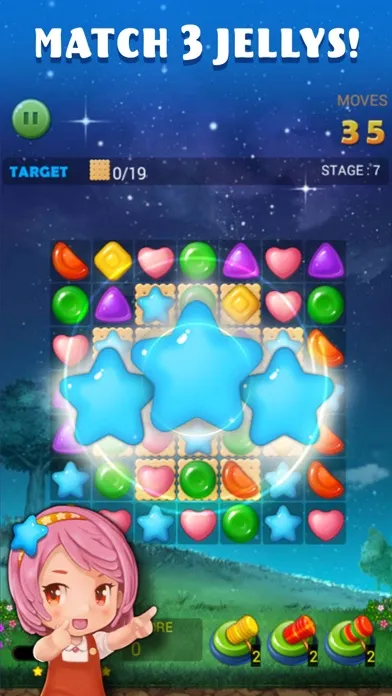 ภาพหน้าจอของ Jelly Star Night - Match 3