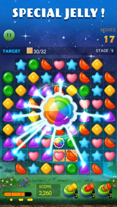 ภาพหน้าจอของ Jelly Star Night - Match 3