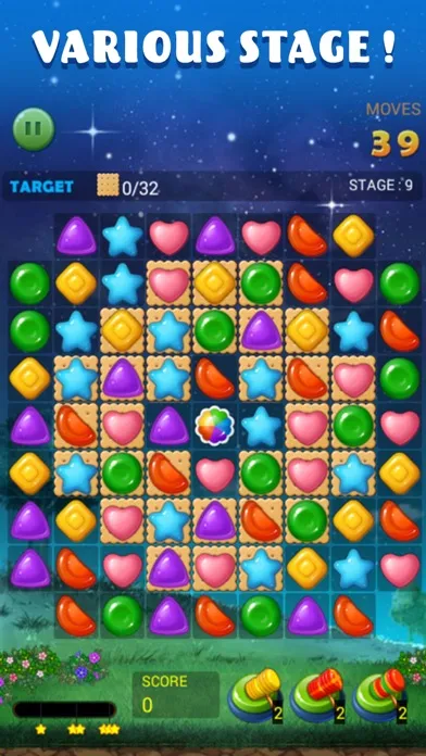 ภาพหน้าจอของ Jelly Star Night - Match 3