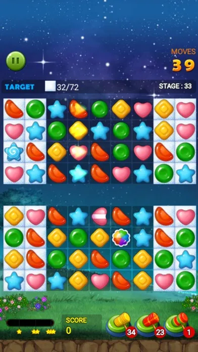 ภาพหน้าจอของ Jelly Star Night - Match 3