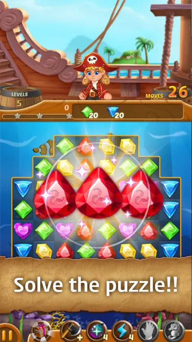 Ảnh chụp màn hình của Jewels Ocean: Match3 Puzzle