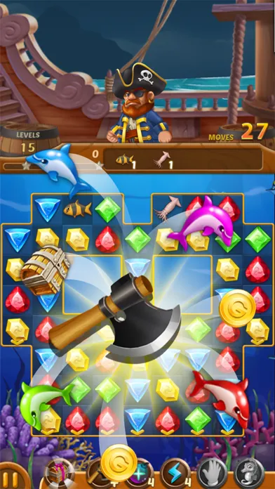 Ảnh chụp màn hình của Jewels Ocean: Match3 Puzzle