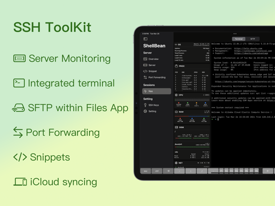 Captures d'écran de ShellBean - SSH & SFTP Client iPad 