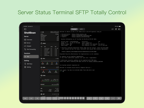 Captures d'écran de ShellBean - SSH & SFTP Client iPad 