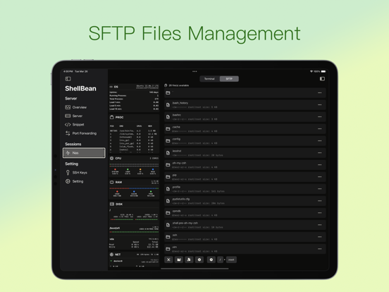 Captures d'écran de ShellBean - SSH & SFTP Client iPad 