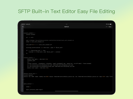 Captures d'écran de ShellBean - SSH & SFTP Client iPad 