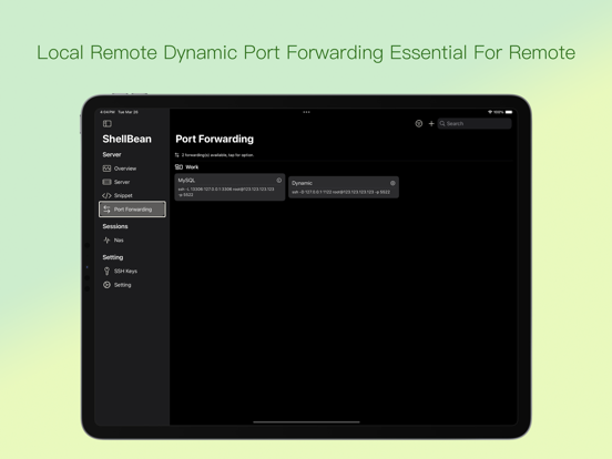 Captures d'écran de ShellBean - SSH & SFTP Client iPad 
