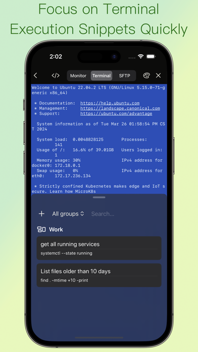Captures d'écran de ShellBean - SSH & SFTP Client