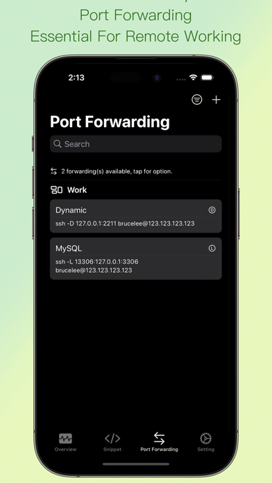 Captures d'écran de ShellBean - SSH & SFTP Client
