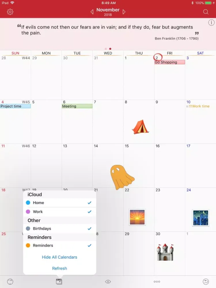 Screenshot di Calendars - Task & Reminders iPad 