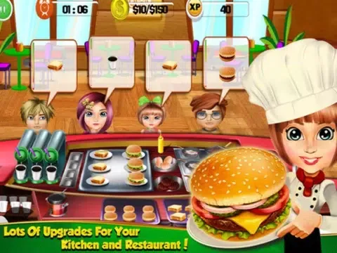 Kitchen Chef - Sandwich Maker Fever Mania & Burger Cooking Restaurant iPad 应用截图