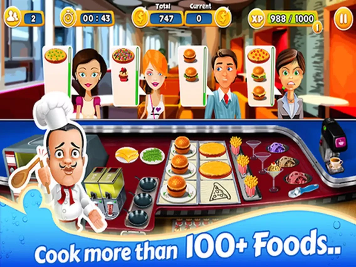 Capturas de tela do Cooking Chef - Burger Store & Restaurant Mania iPad 