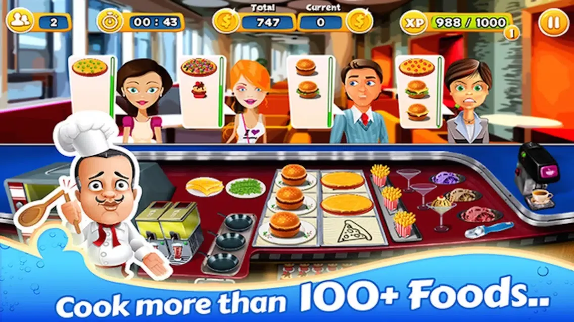 Capturas de tela do Cooking Chef - Burger Store & Restaurant Mania