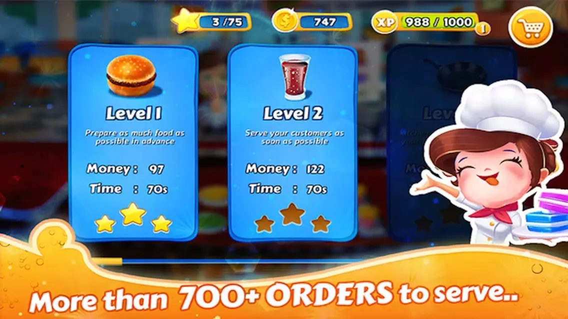 Capturas de tela do Cooking Chef - Burger Store & Restaurant Mania