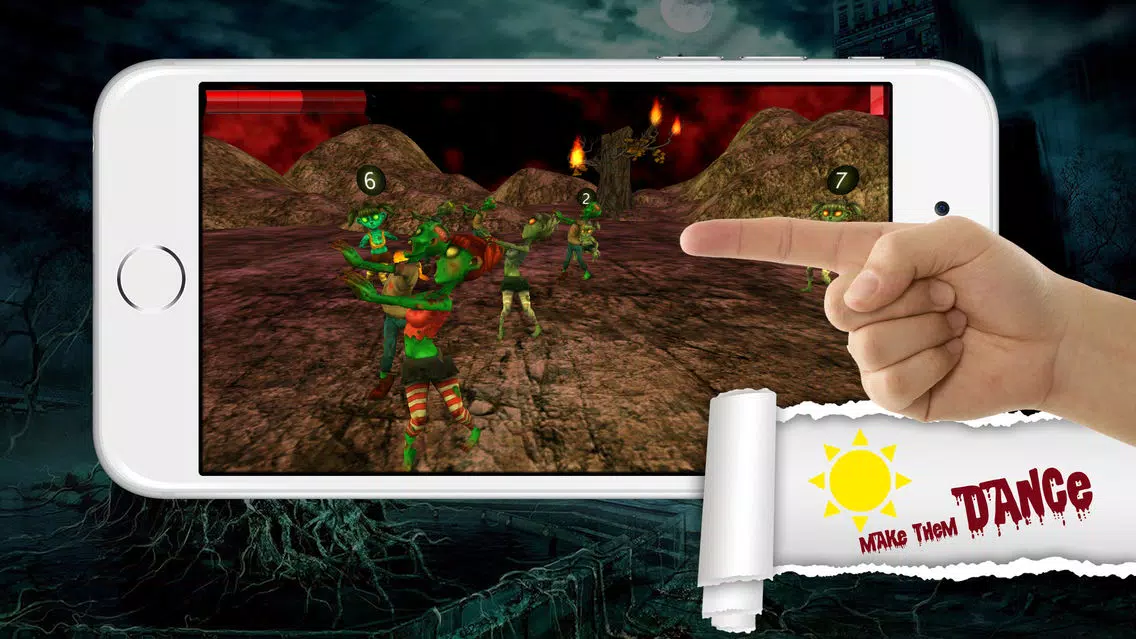 ภาพหน้าจอของ Zombies Finger Fight