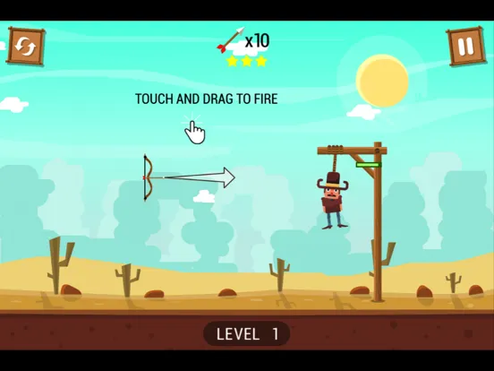 解救牛仔-弓箭射手的牛仔游戏 iPad  Screenshots