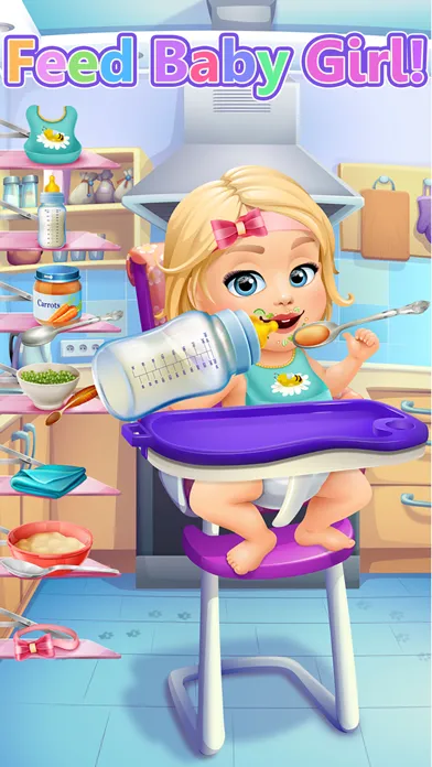Capturas de tela do Baby Girl Care Story - Family & Dressup Kids Games