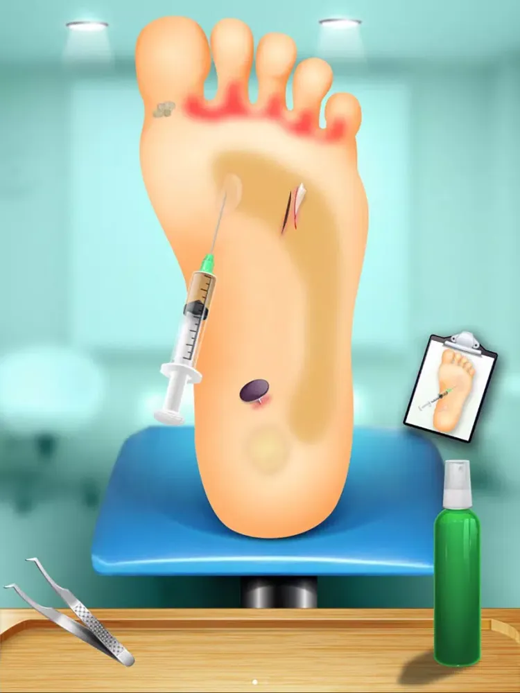 Capturas de tela do Foot Doctor - Kids Hospital & Salon Games iPad 