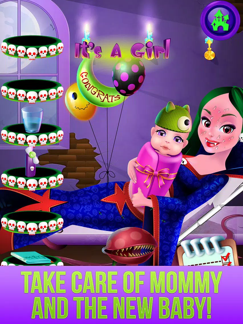 Monster's New Baby - Kids Halloween Salon Games iPad  스크린샷