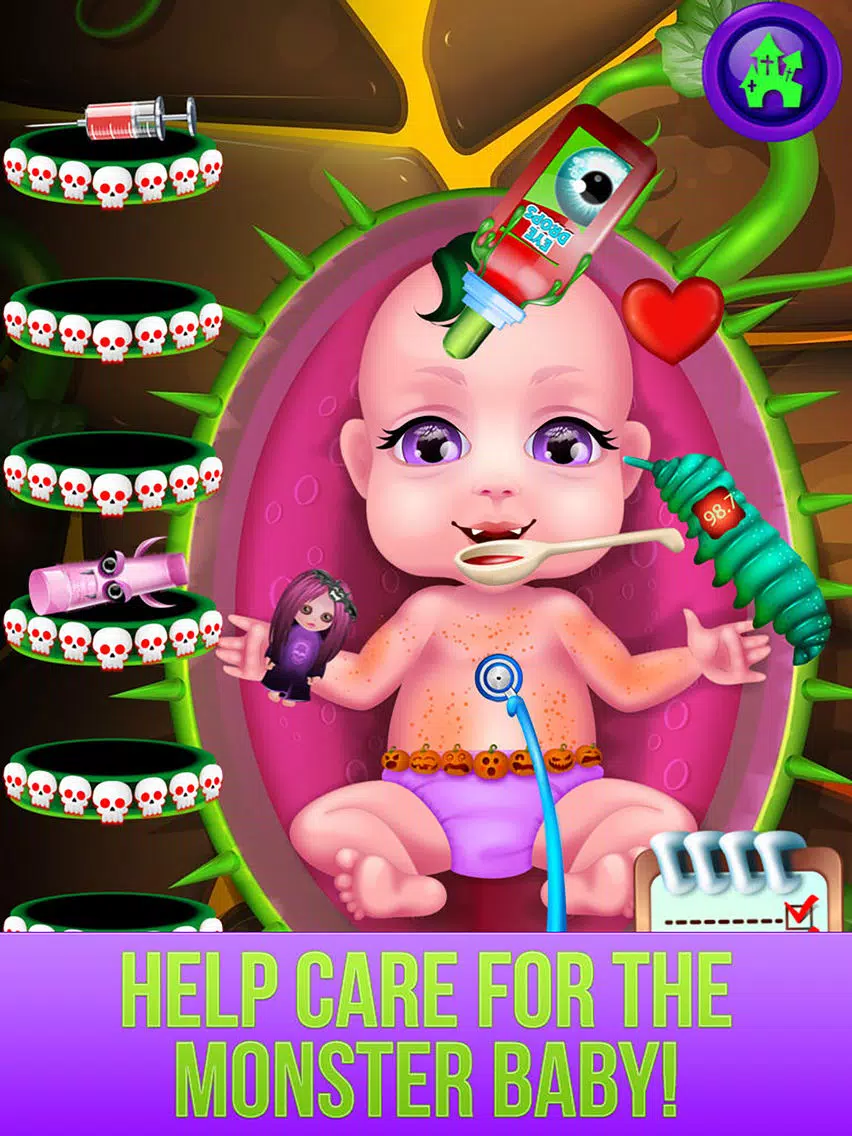 Monster's New Baby - Kids Halloween Salon Games iPad  스크린샷