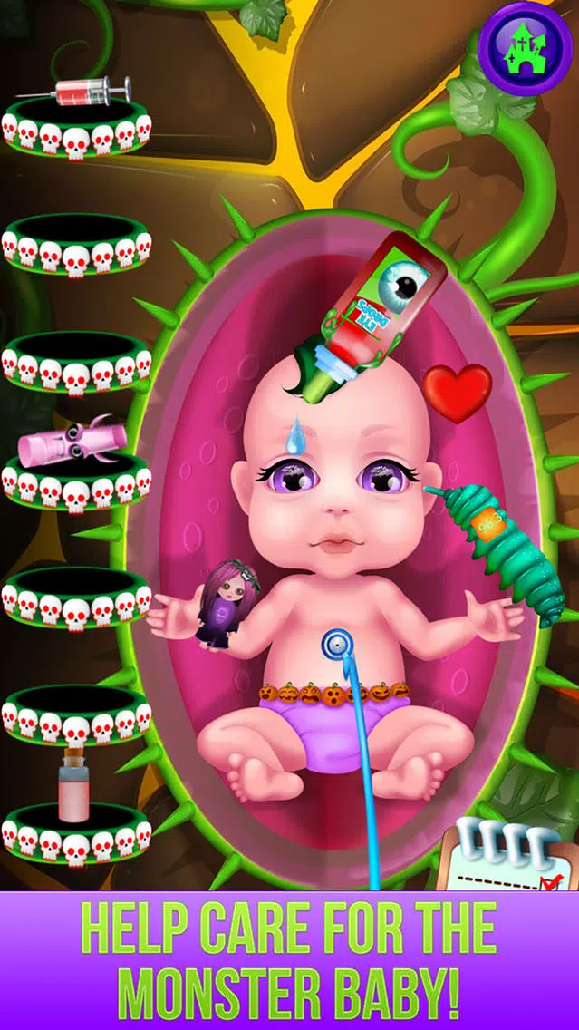 Monster's New Baby - Kids Halloween Salon Games 스크린샷