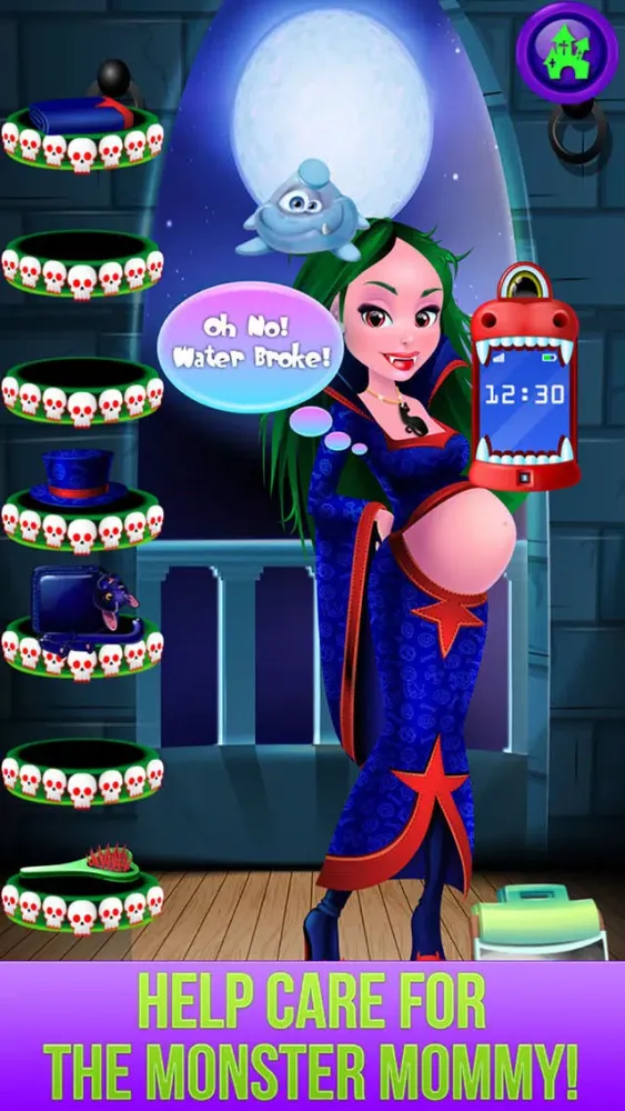Tangkapan skrin Monster's New Baby - Kids Halloween Salon Games
