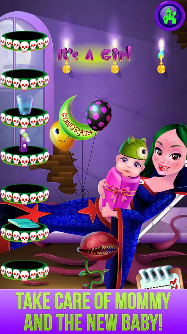 Monster's New Baby - Kids Halloween Salon Games 스크린샷
