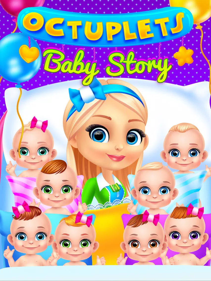Octuplets Baby Story - Babies & Mommy Games for Girls iPad  Screenshots