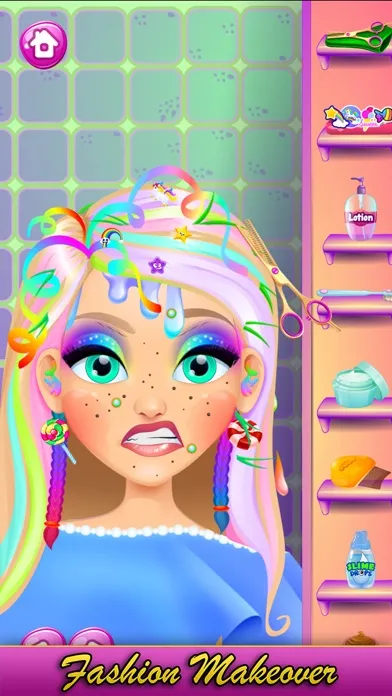 Capturas de tela do Rainbow Princess Hair Salon