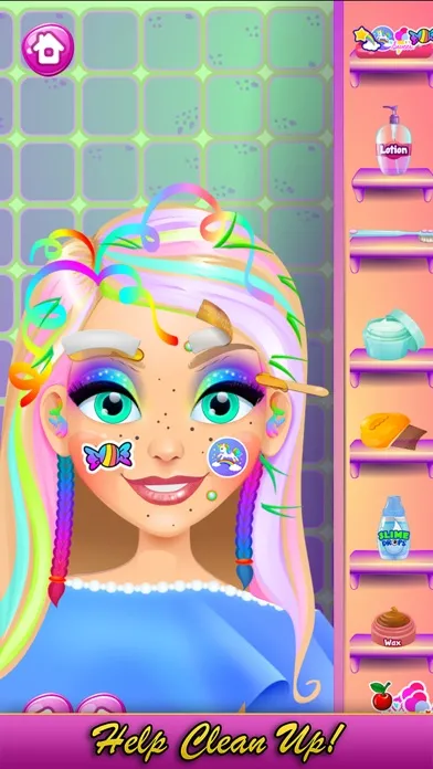 Capturas de tela do Rainbow Princess Hair Salon
