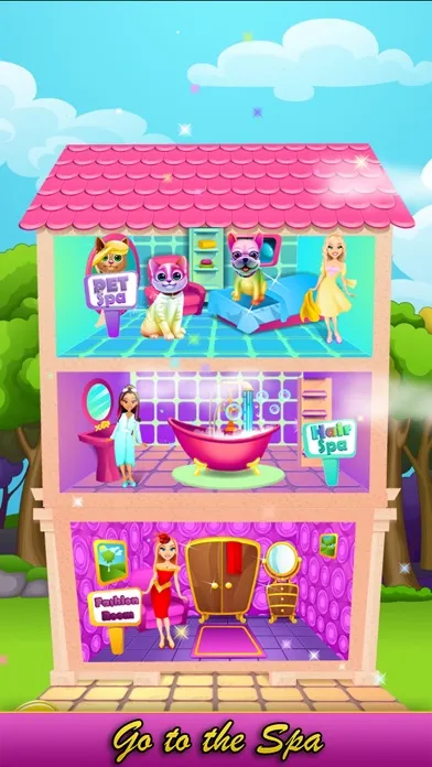 Capturas de tela do Rainbow Princess Hair Salon