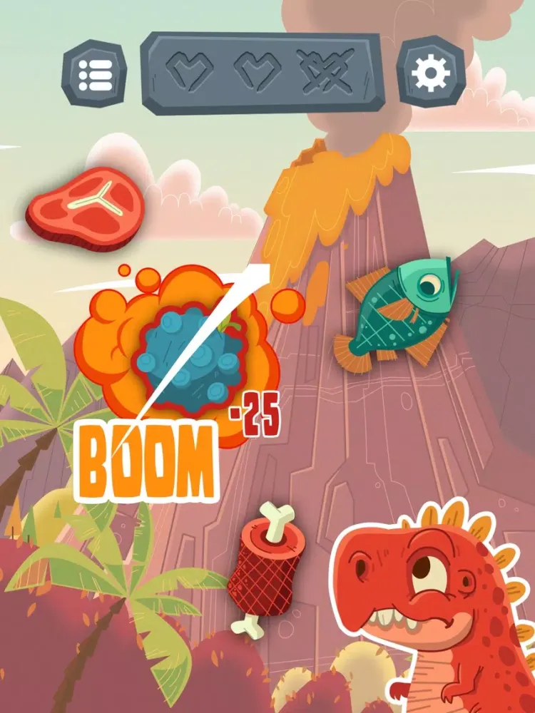 ภาพหน้าจอของ Dino slasher hunter - No cut fruit iPad 