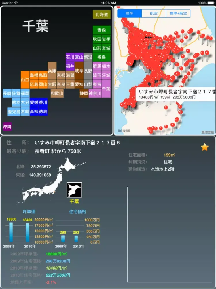 日本都道府県地価調査HD iPad  Ekran Görüntüleri