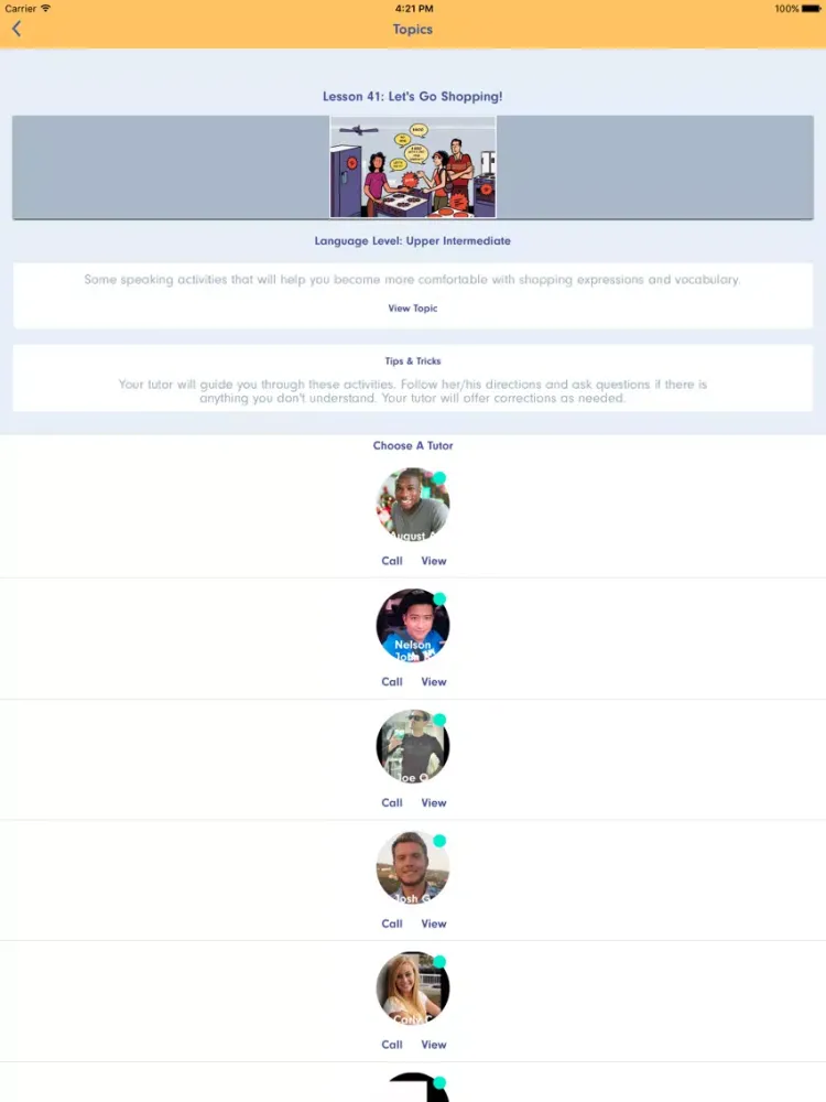 English Ninjas - Live Speaking iPad  Screenshots