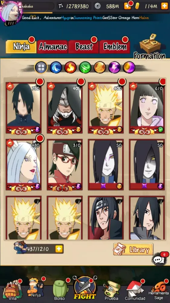 Capturas de tela do Ninja Storm English