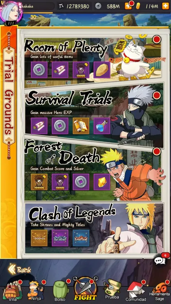Capturas de tela do Ninja Storm English
