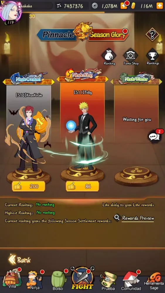 Capturas de tela do Ninja Storm English