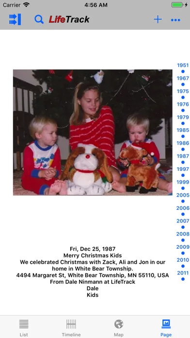 Capturas de tela do LifeTrack