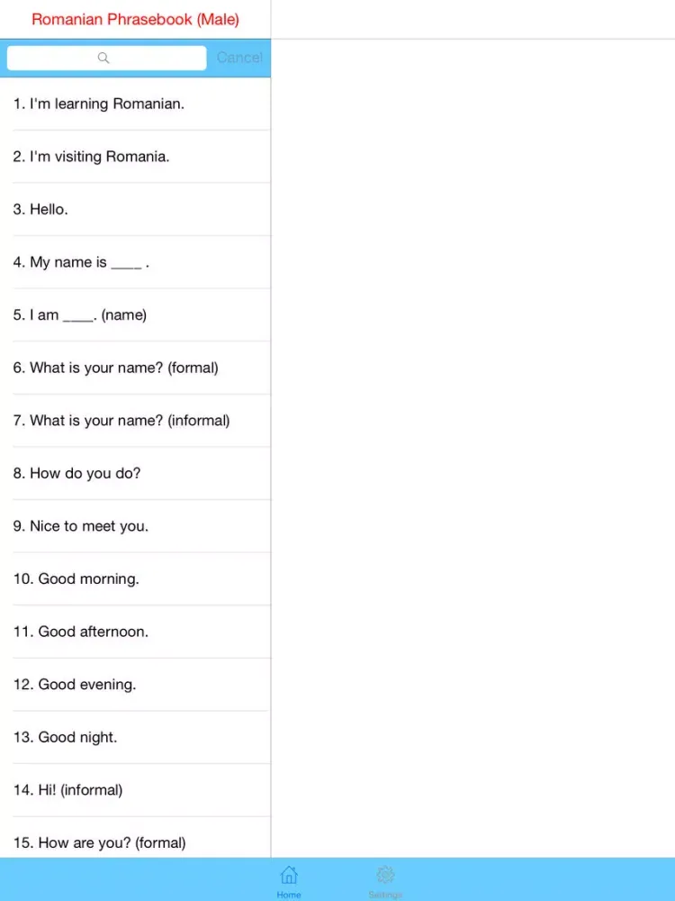 Captures d'écran de Romanian (Male) Quick Phrasebook - Basic Phrases with Audio iPad 
