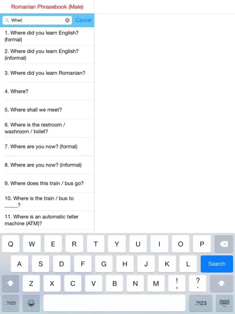 Captures d'écran de Romanian (Male) Quick Phrasebook - Basic Phrases with Audio iPad 