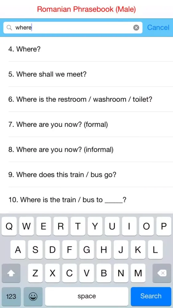 Captures d'écran de Romanian (Male) Quick Phrasebook - Basic Phrases with Audio