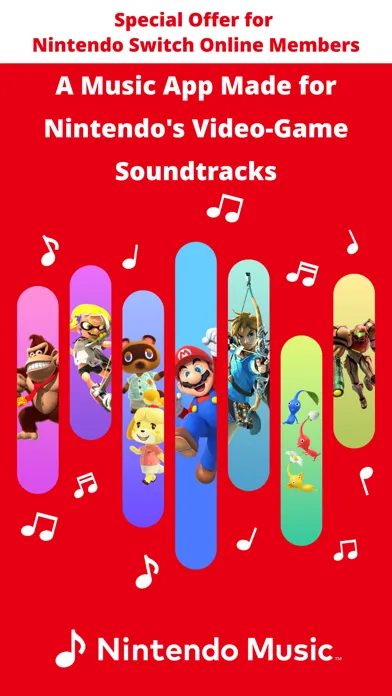 Tangkapan skrin Nintendo Music