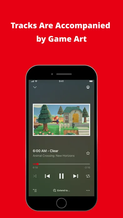 Tangkapan skrin Nintendo Music