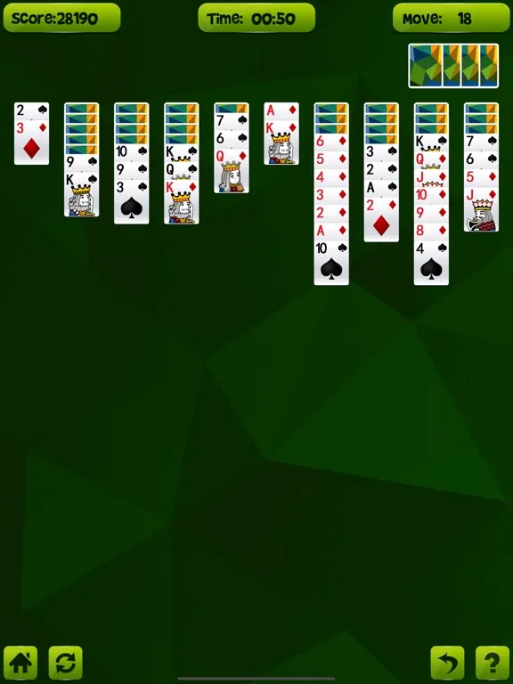 .Spider Solitaire iPad  스크린샷