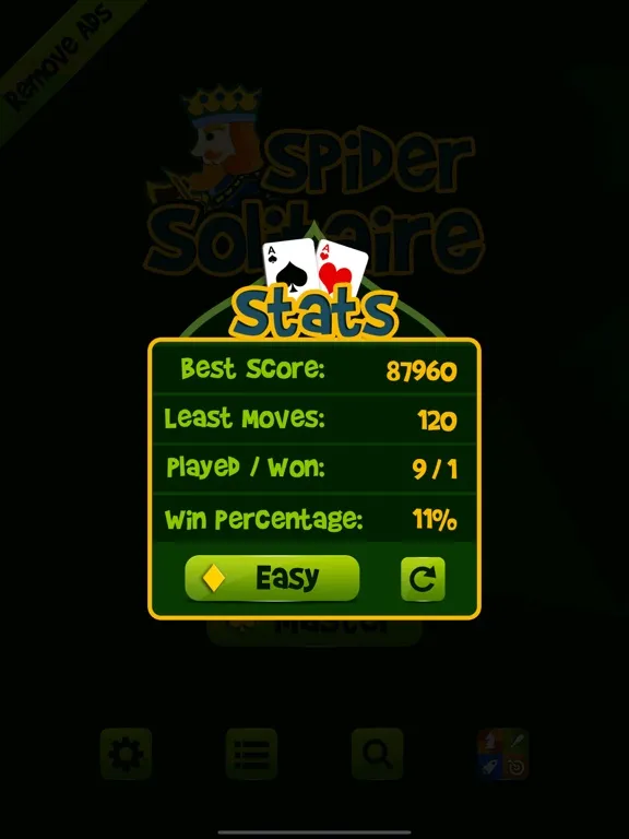 .Spider Solitaire iPad  스크린샷