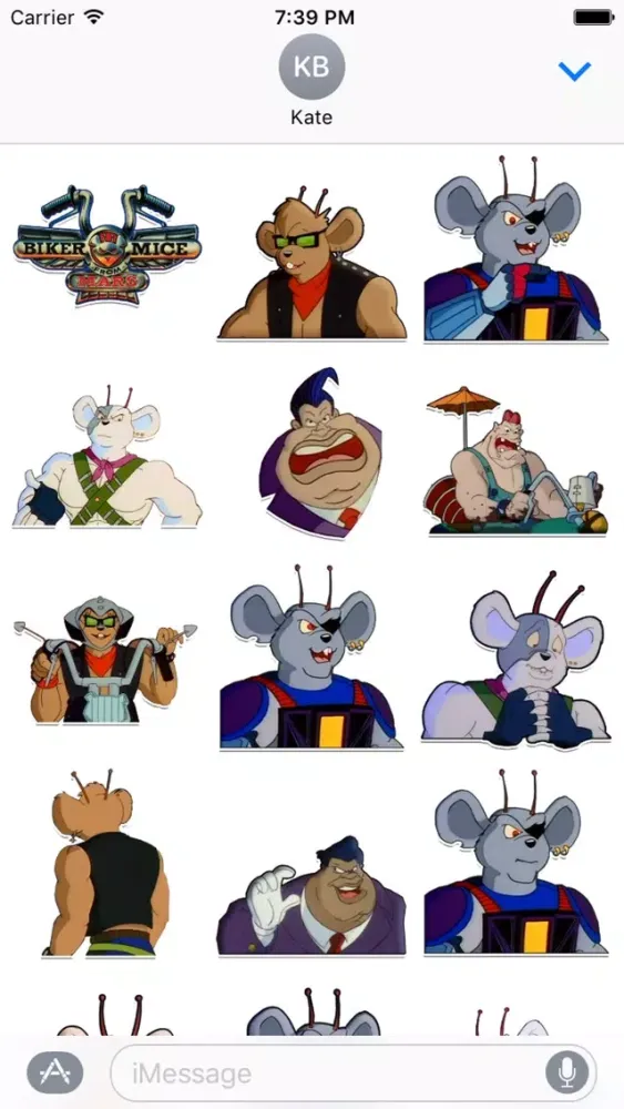 ภาพหน้าจอของ Biker Mice from Mars Stickers for iMessage