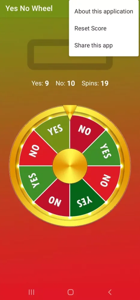 Capturas de pantalla de Yes No Wheel